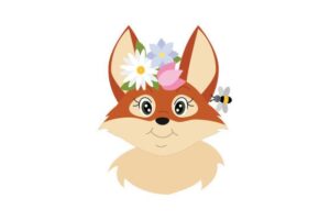Cute-Spring-Foxes-Watercolor-580x386 Cute Spring Foxes, Watercolor Craft Design