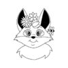 Cute Spring Foxes, Watercolor Craft Design