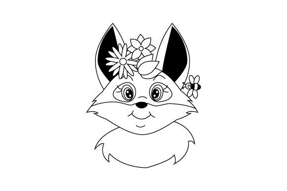 Cute Spring Foxes, Watercolor Craft Design