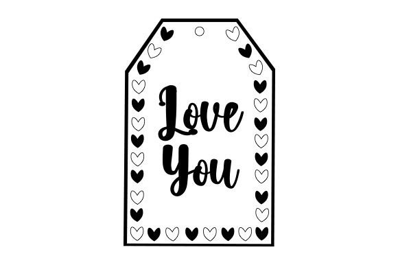 Love-You-Valentines-Gift-Tag-Label-black-version-580x386 Love You - Valentines Gift Tag Label Craft Design
