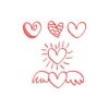 Red-Hearts-Scribble-Style-580x386 Red Hearts Scribble Style Craft Design