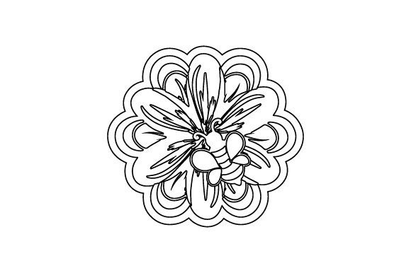 Spring-Bee-Sticker-Style-black-version-580x386 Spring Bee, Sticker Style Craft Design